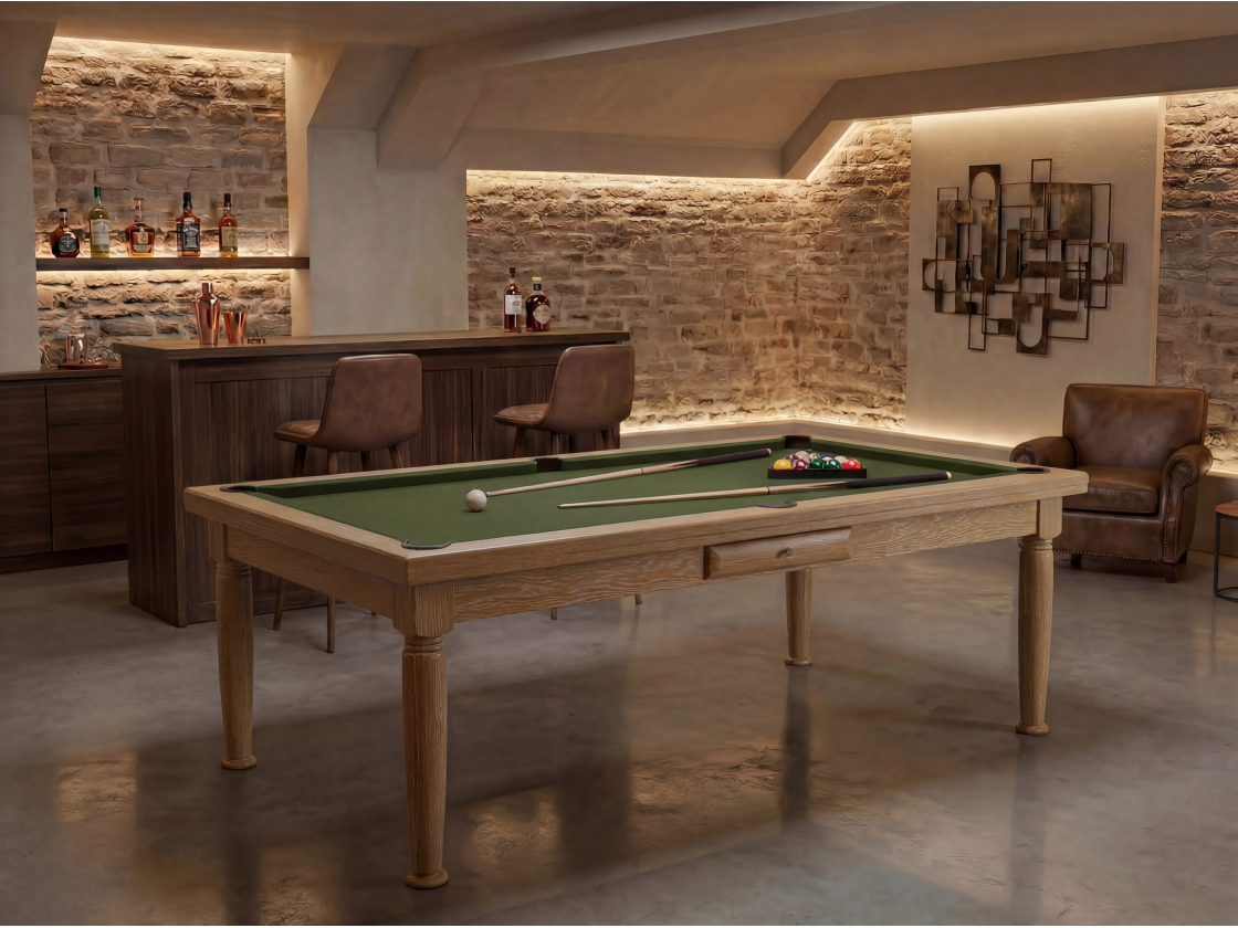 Billard table à manger : Rotterdam blanchi | Billards de France