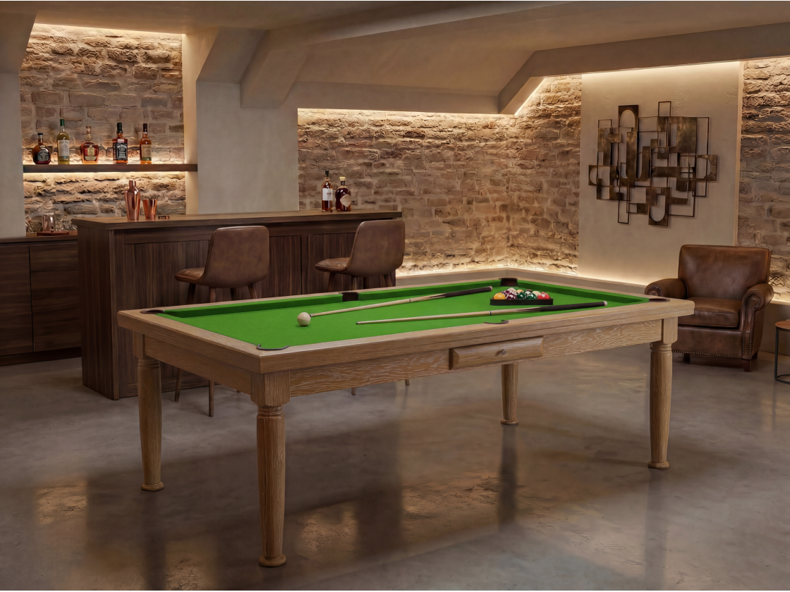 Billard table à manger : Rotterdam blanchi | Billards de France