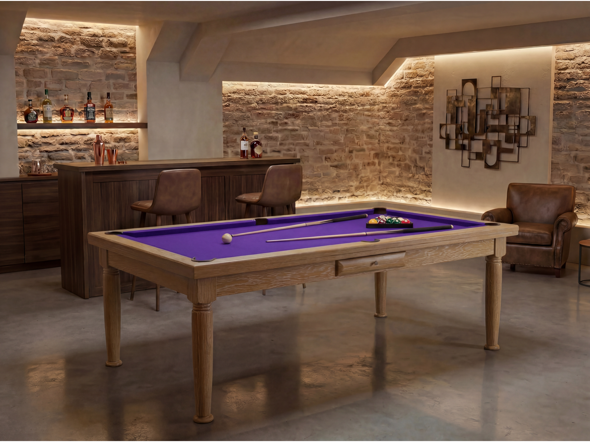Billard table à manger : Rotterdam blanchi | Billards de France