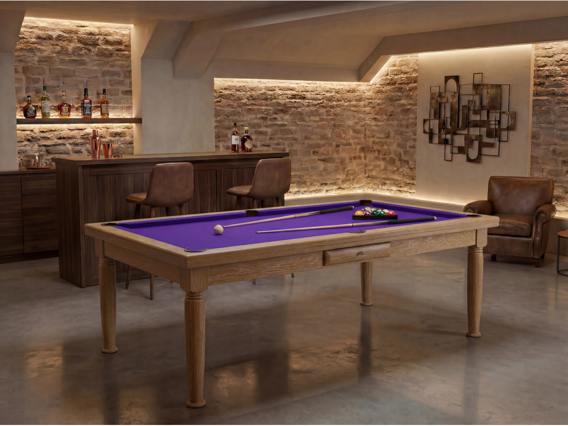 Billard table à manger : Rotterdam blanchi | Billards de France