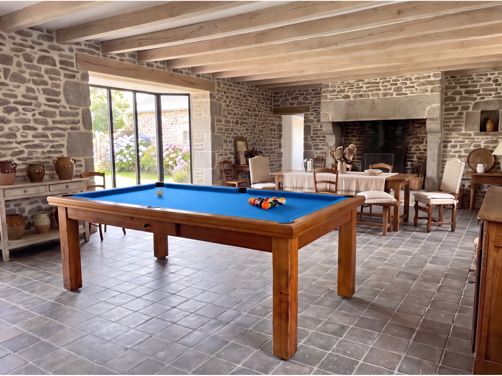 Table billard convertible : Florence chêne | Billards de France