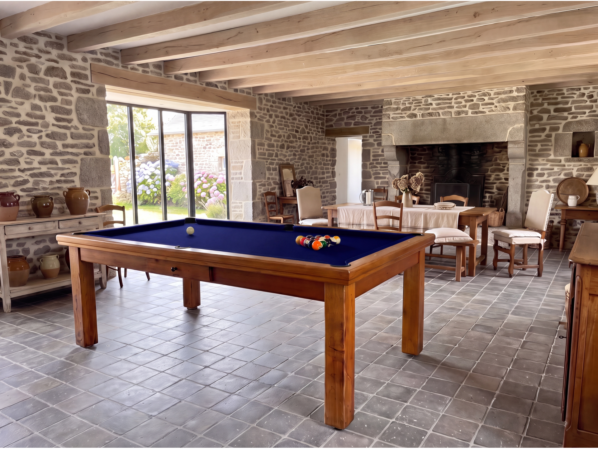 Table billard convertible : Florence chêne | Billards de France