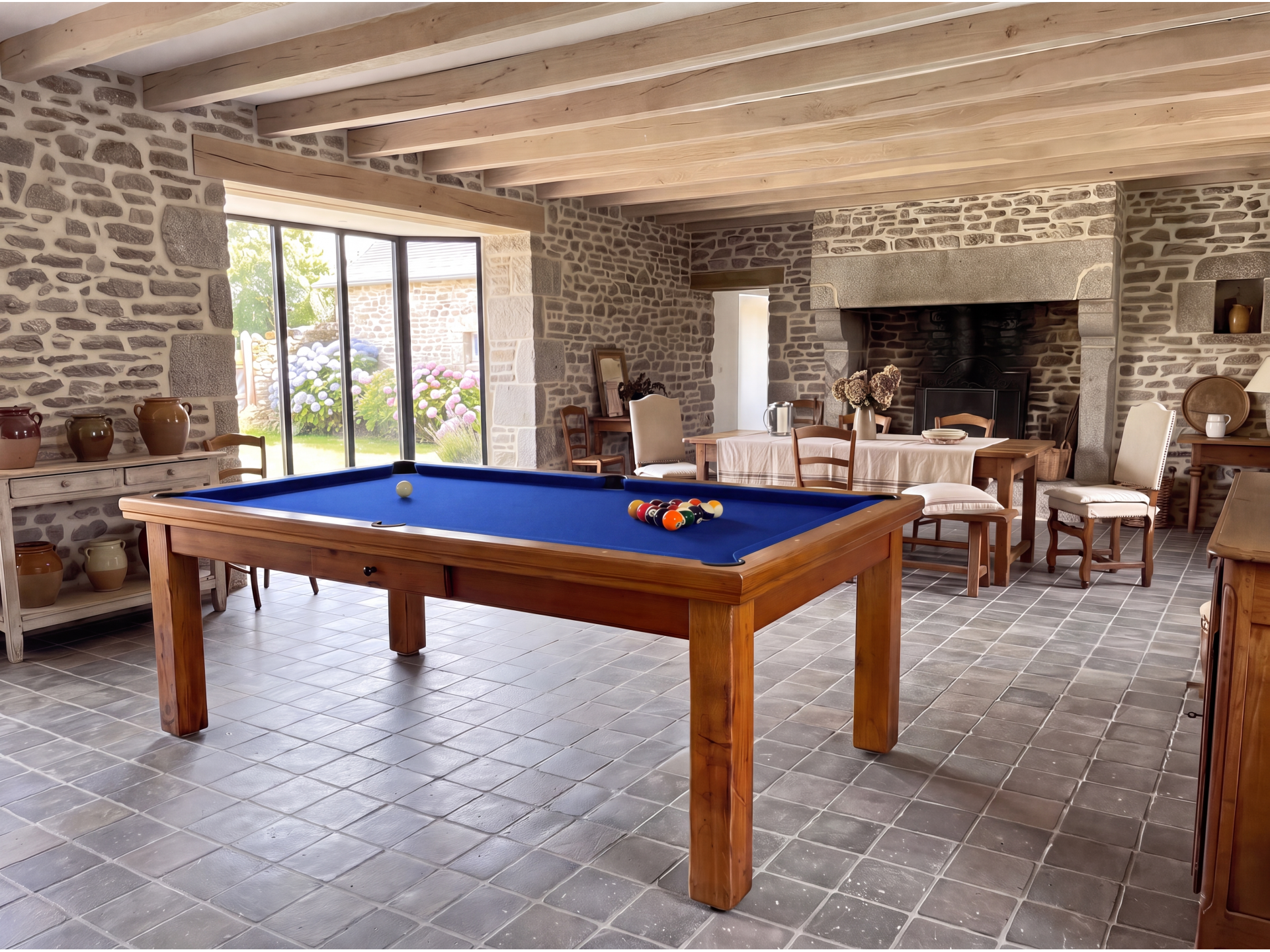 Table billard convertible : Florence chêne | Billards de France