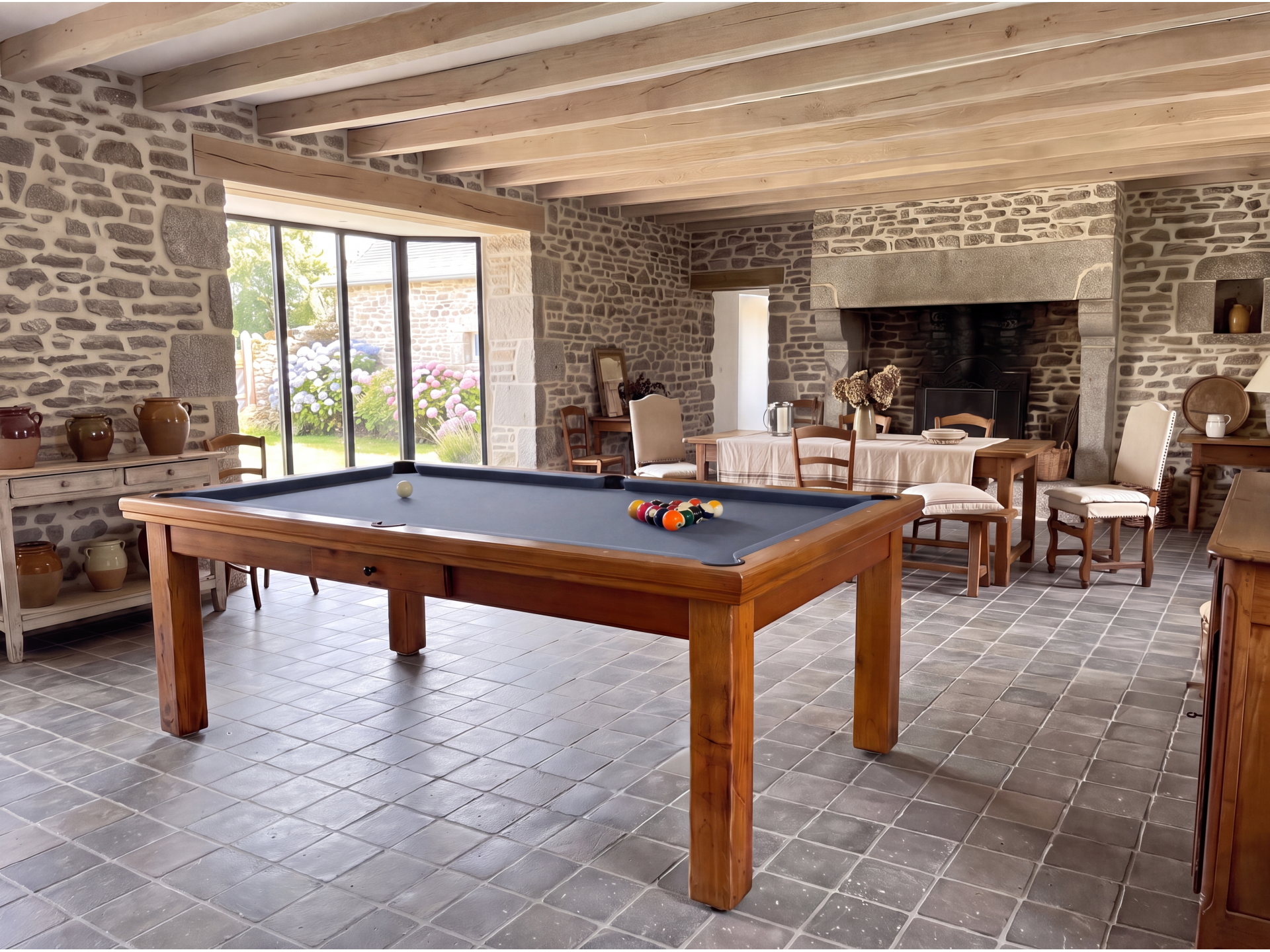 Table billard convertible : Florence chêne | Billards de France