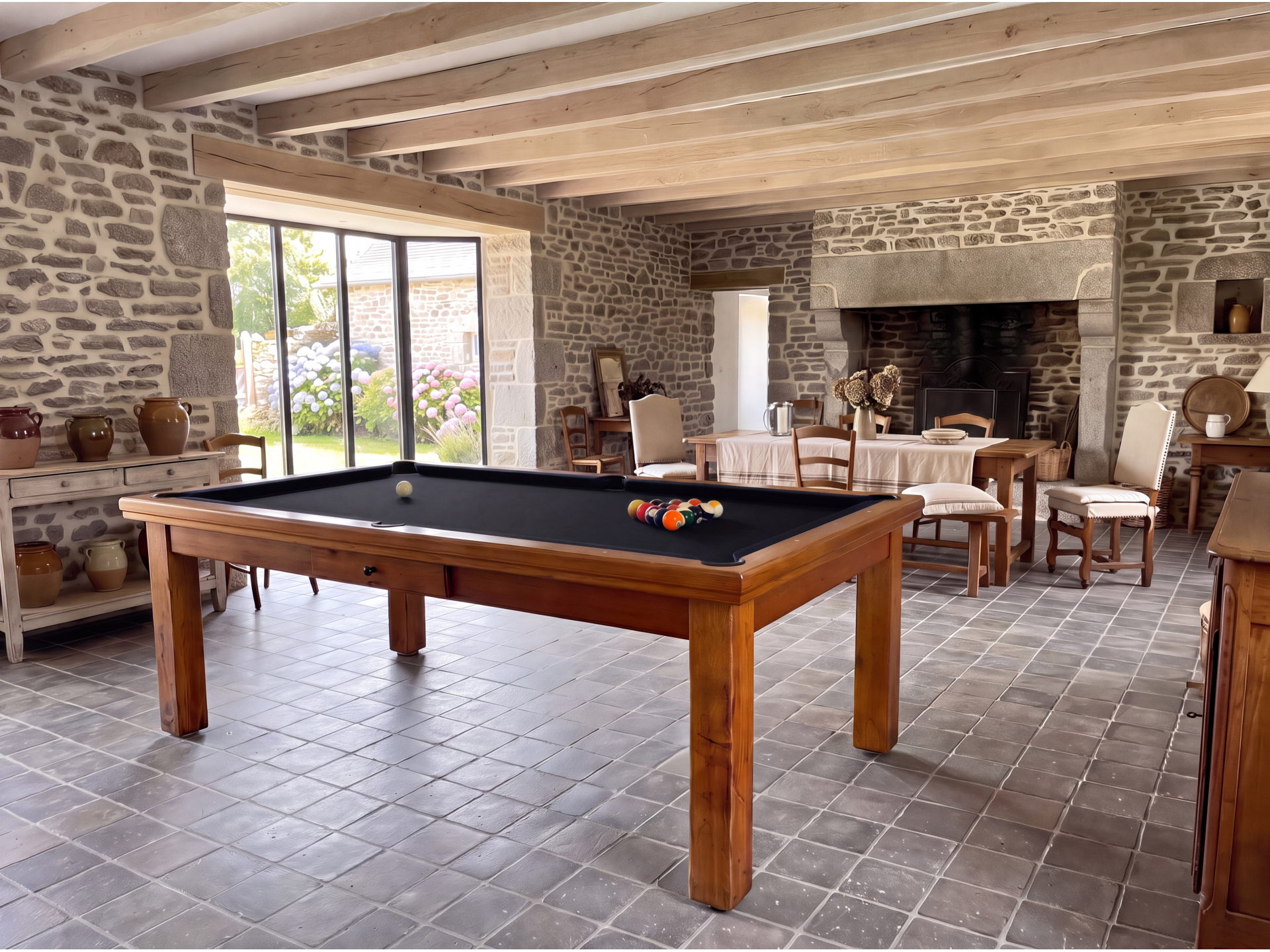 Table billard convertible : Florence chêne | Billards de France
