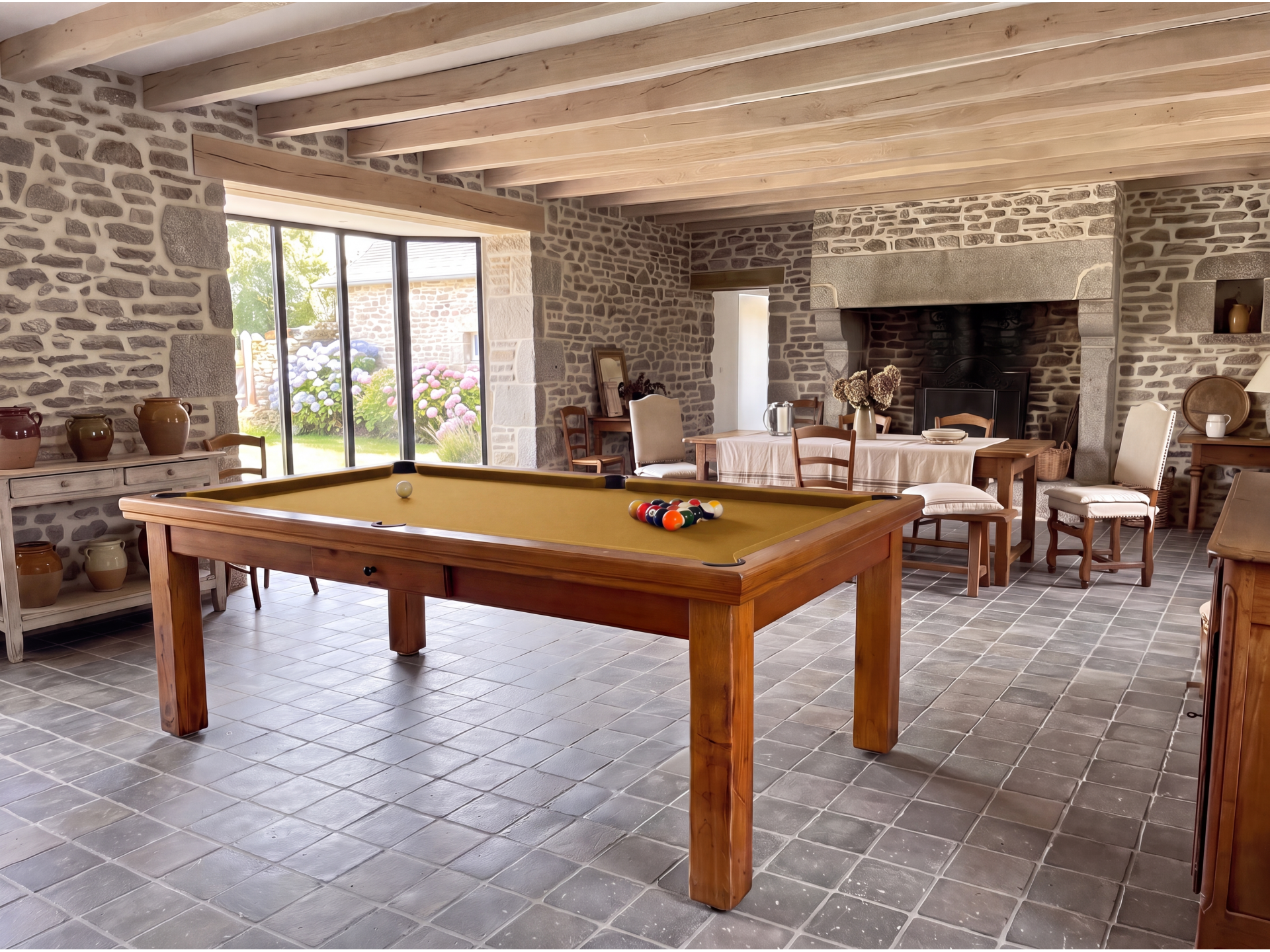 Table billard convertible : Florence chêne | Billards de France