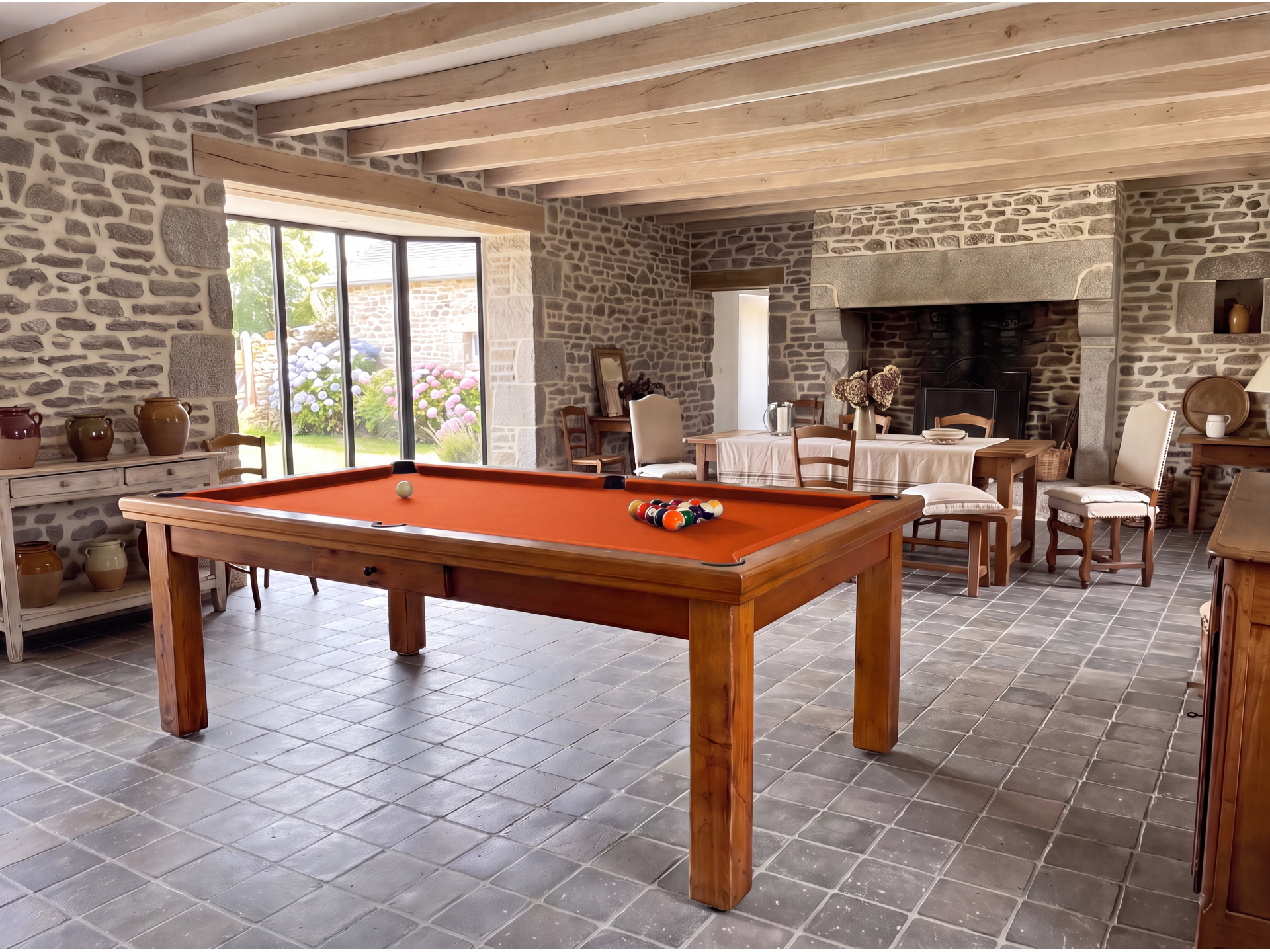 Table billard convertible : Florence chêne | Billards de France