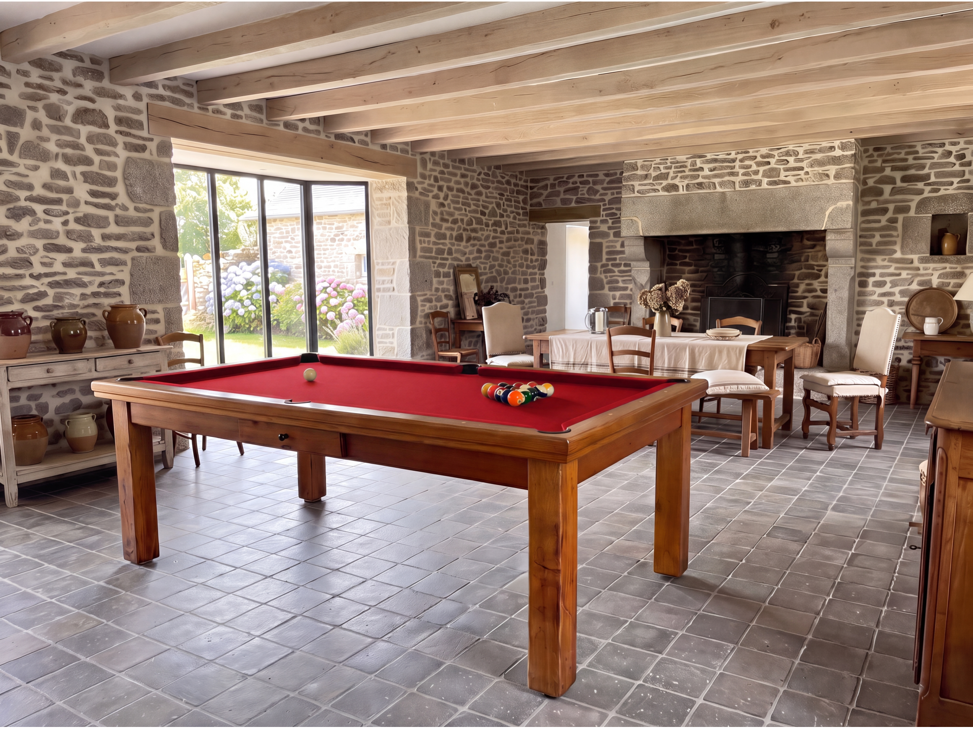 Table billard convertible : Florence chêne | Billards de France