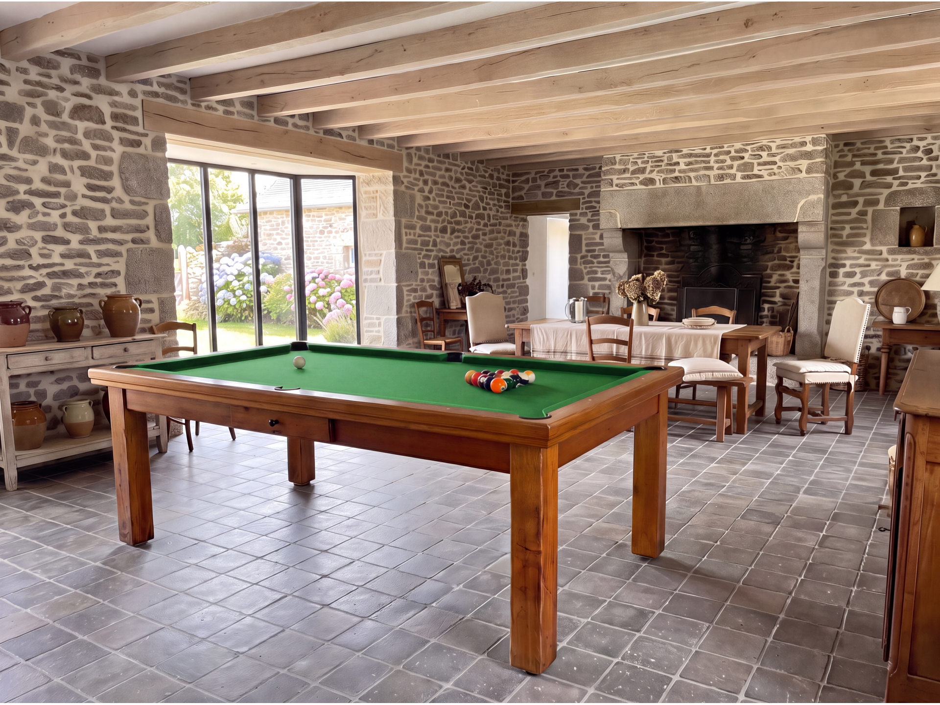 Table billard convertible : Florence chêne | Billards de France