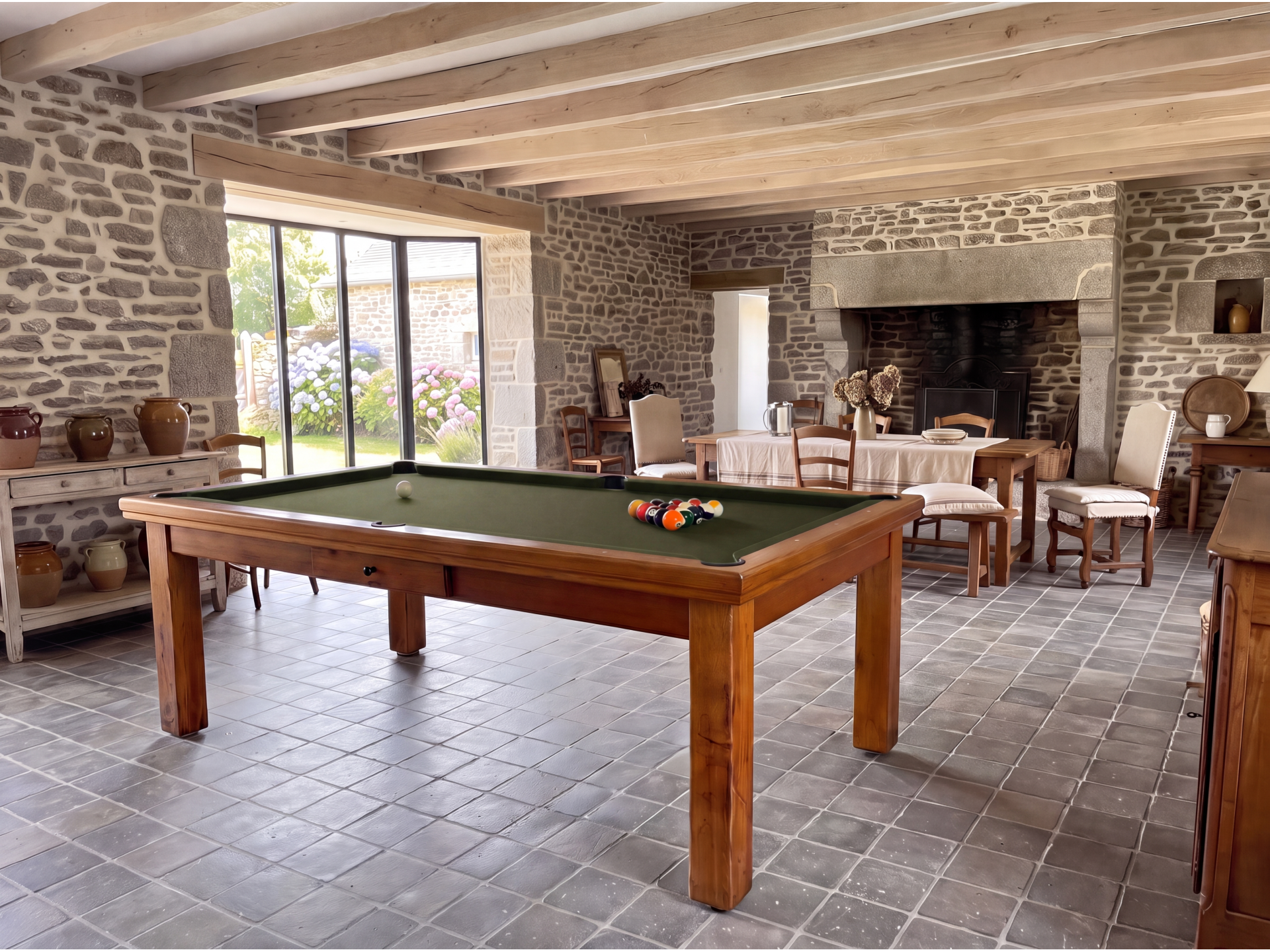Table billard convertible : Florence chêne | Billards de France