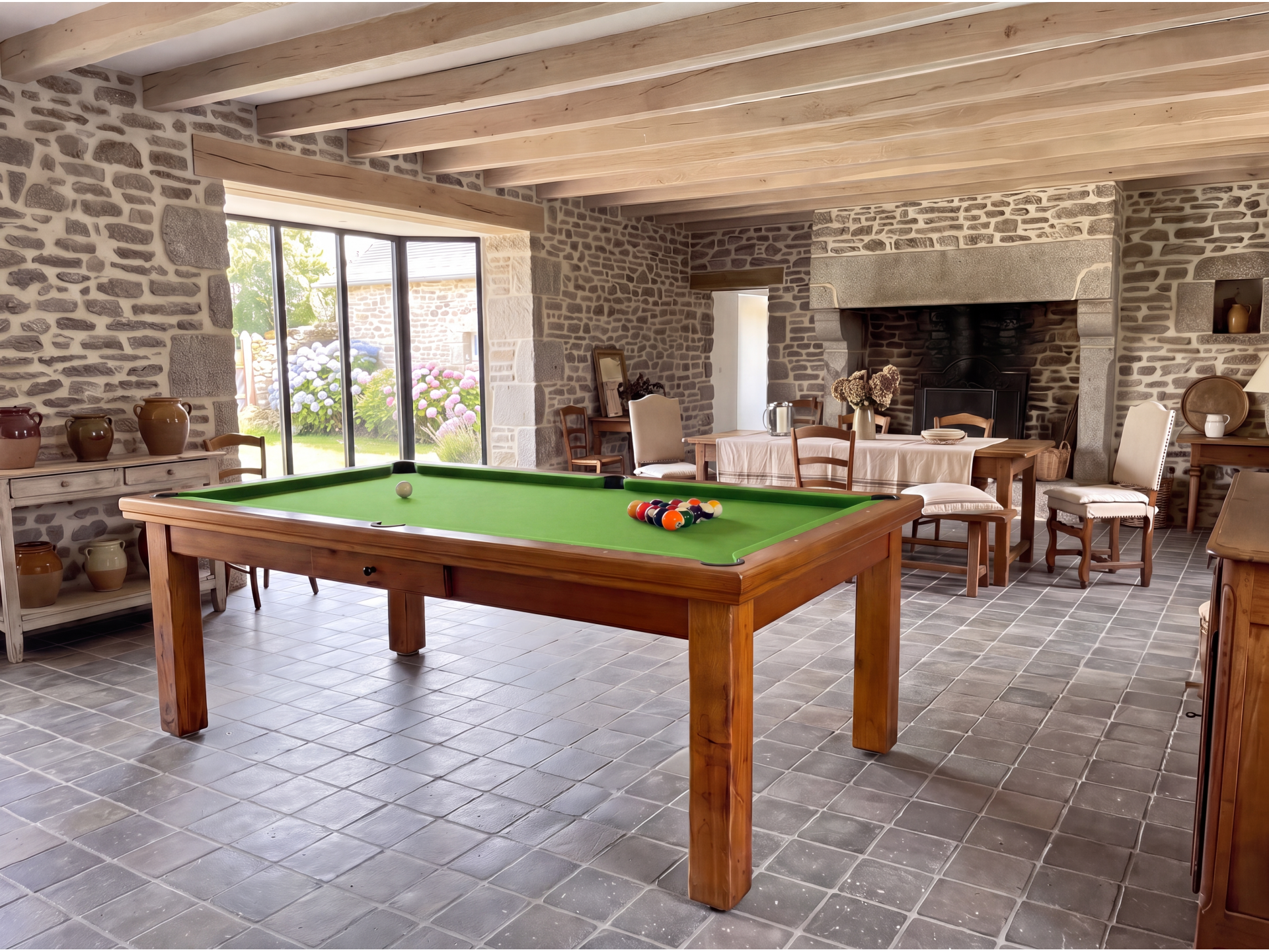 Table billard convertible : Florence chêne | Billards de France