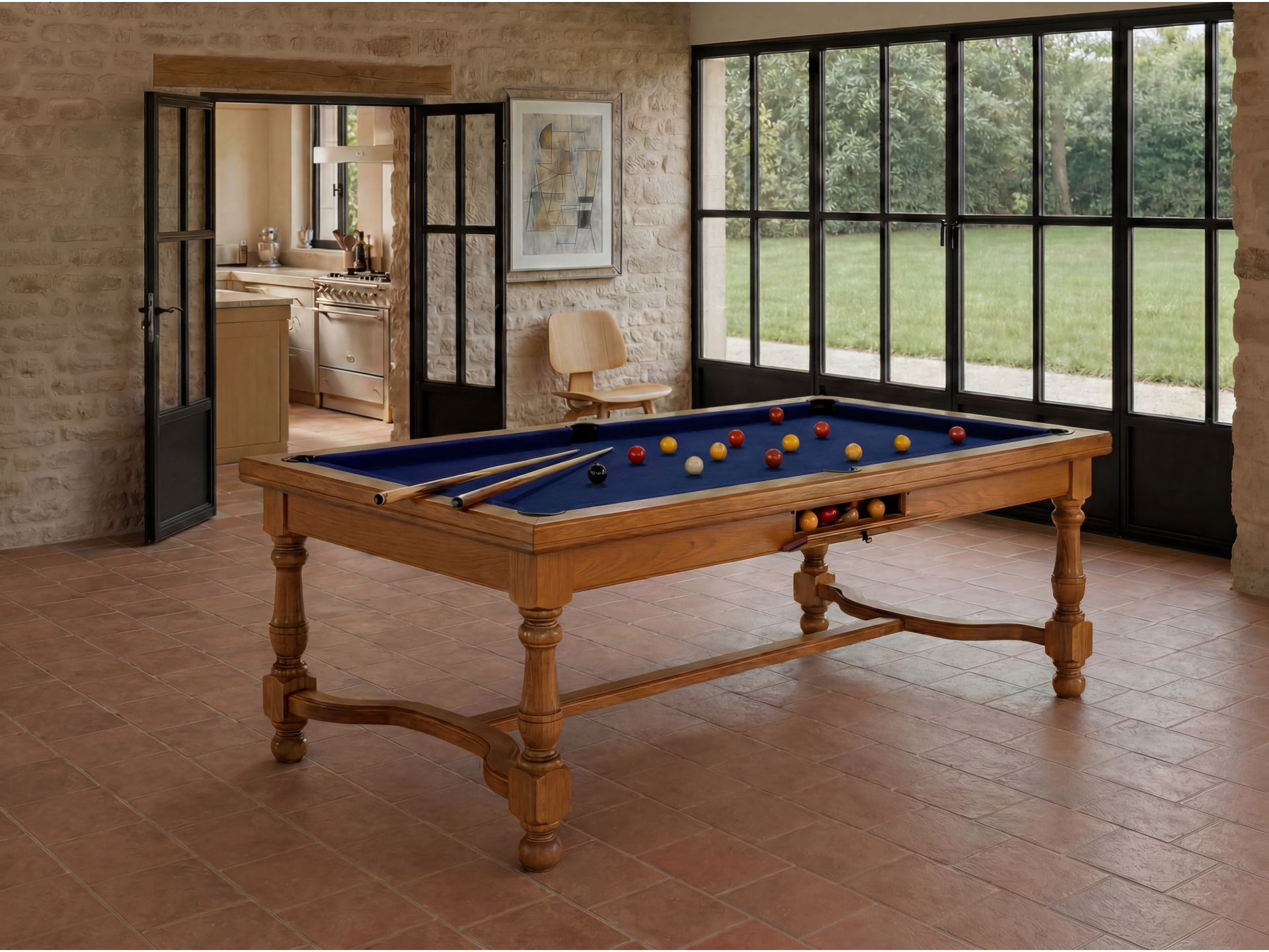 Table billard convertible américain, carambole, pool : Rome