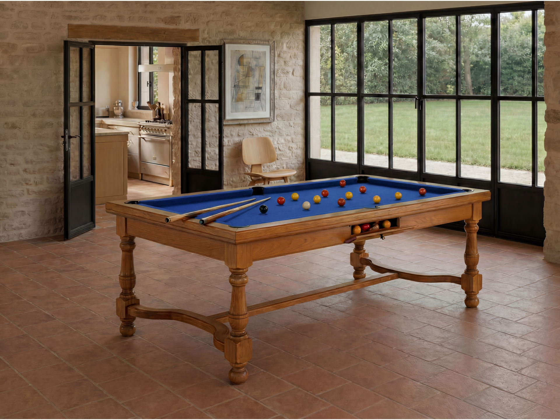 Table billard convertible américain, carambole, pool : Rome