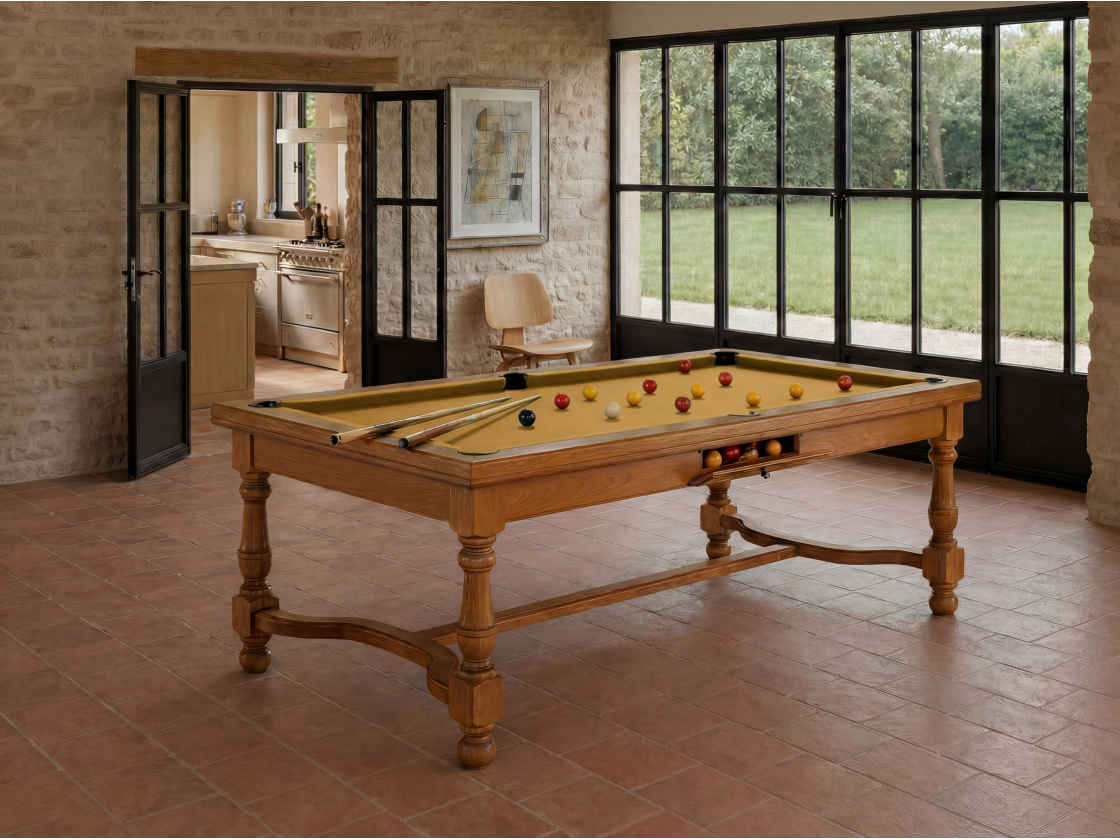 Table billard convertible américain, carambole, pool : Rome
