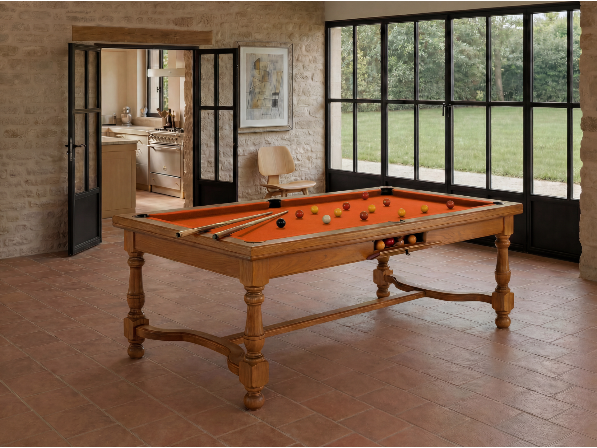 Table billard convertible américain, carambole, pool : Rome