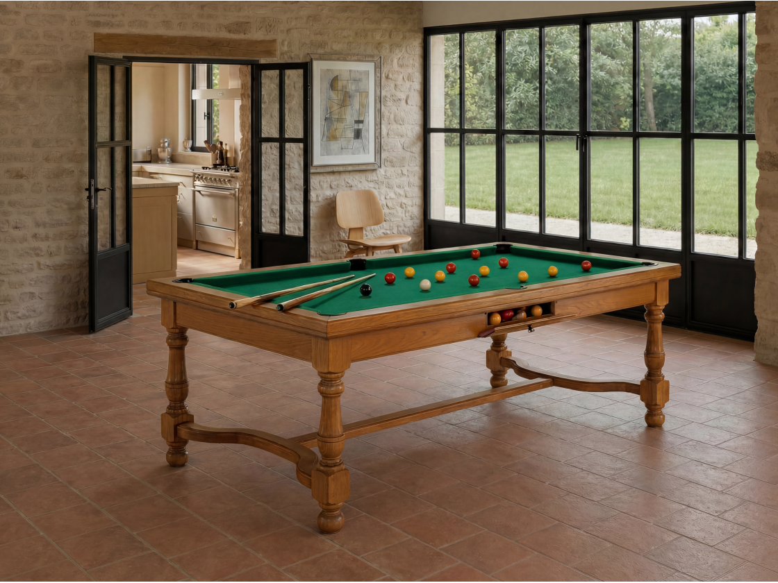 Table billard convertible américain, carambole, pool : Rome