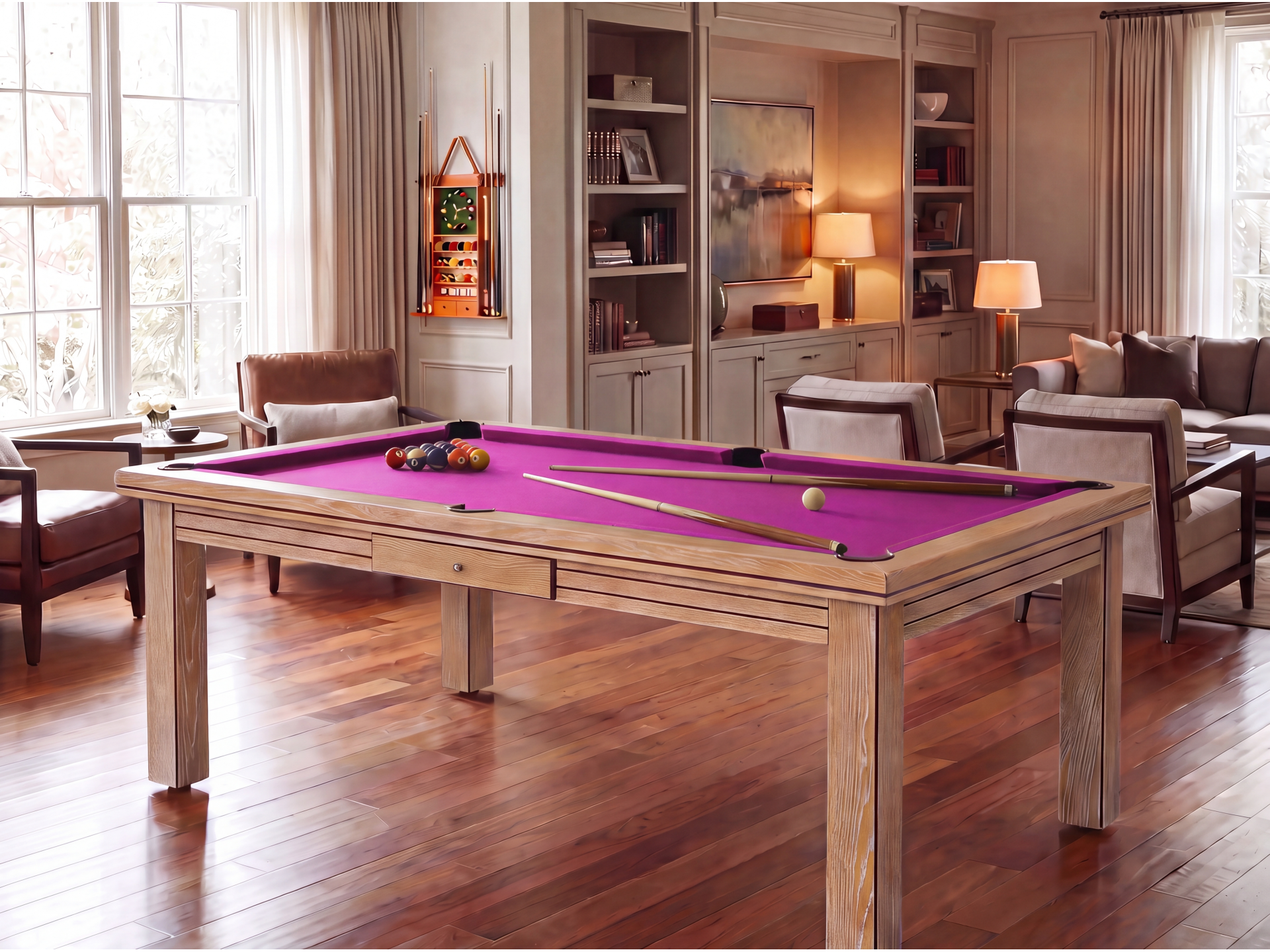 Table billard convertible : Helsinki blanchi | Billards de France