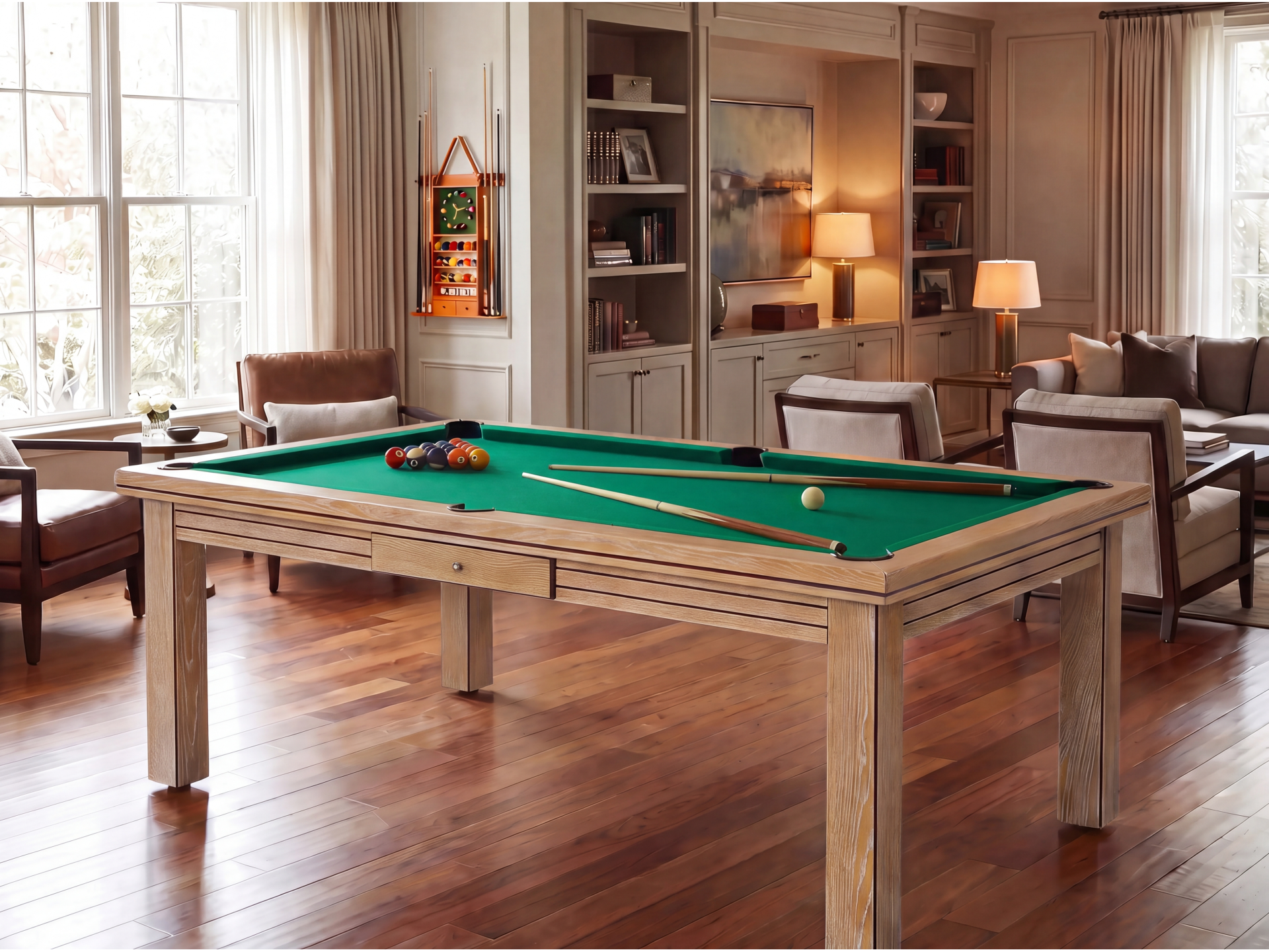 Table billard convertible : Helsinki blanchi | Billards de France