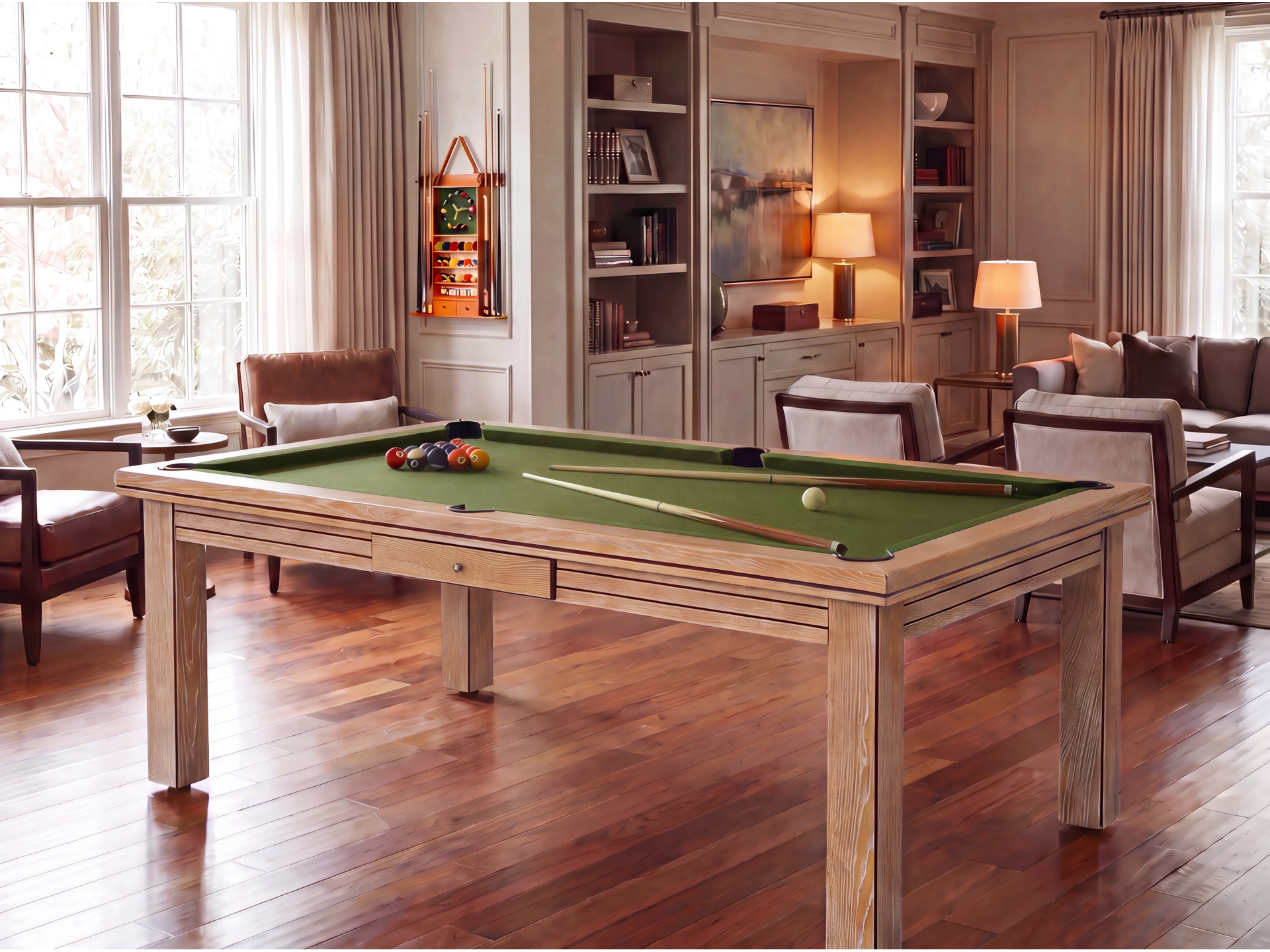 Table billard convertible : Helsinki blanchi | Billards de France