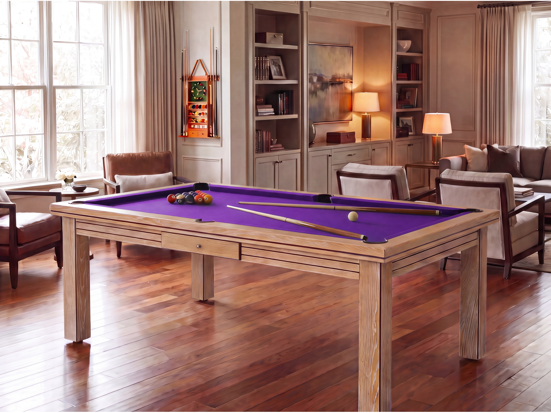 Table billard convertible : Helsinki blanchi | Billards de France