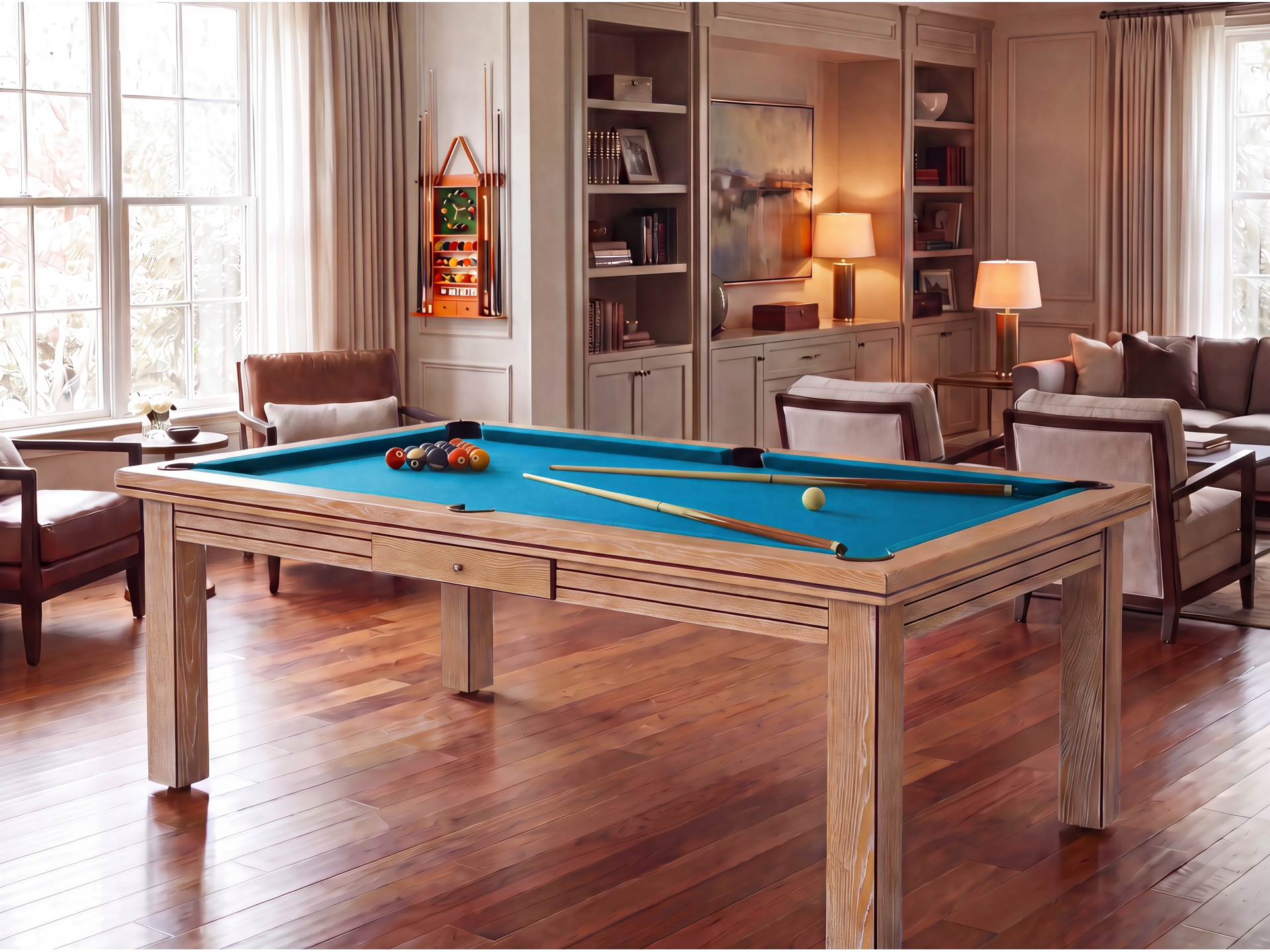 Table billard convertible : Helsinki blanchi | Billards de France