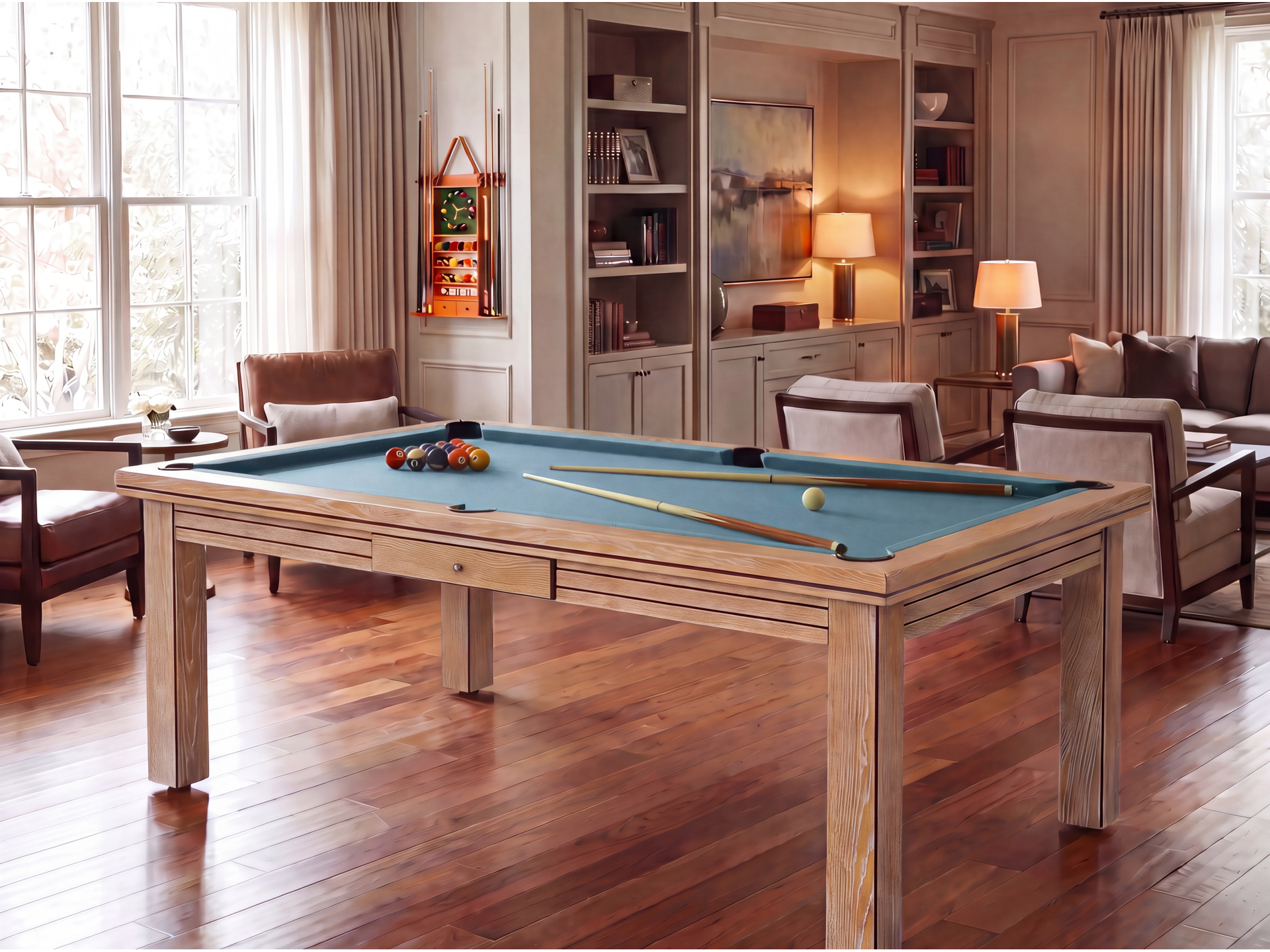 Table billard convertible : Helsinki blanchi | Billards de France
