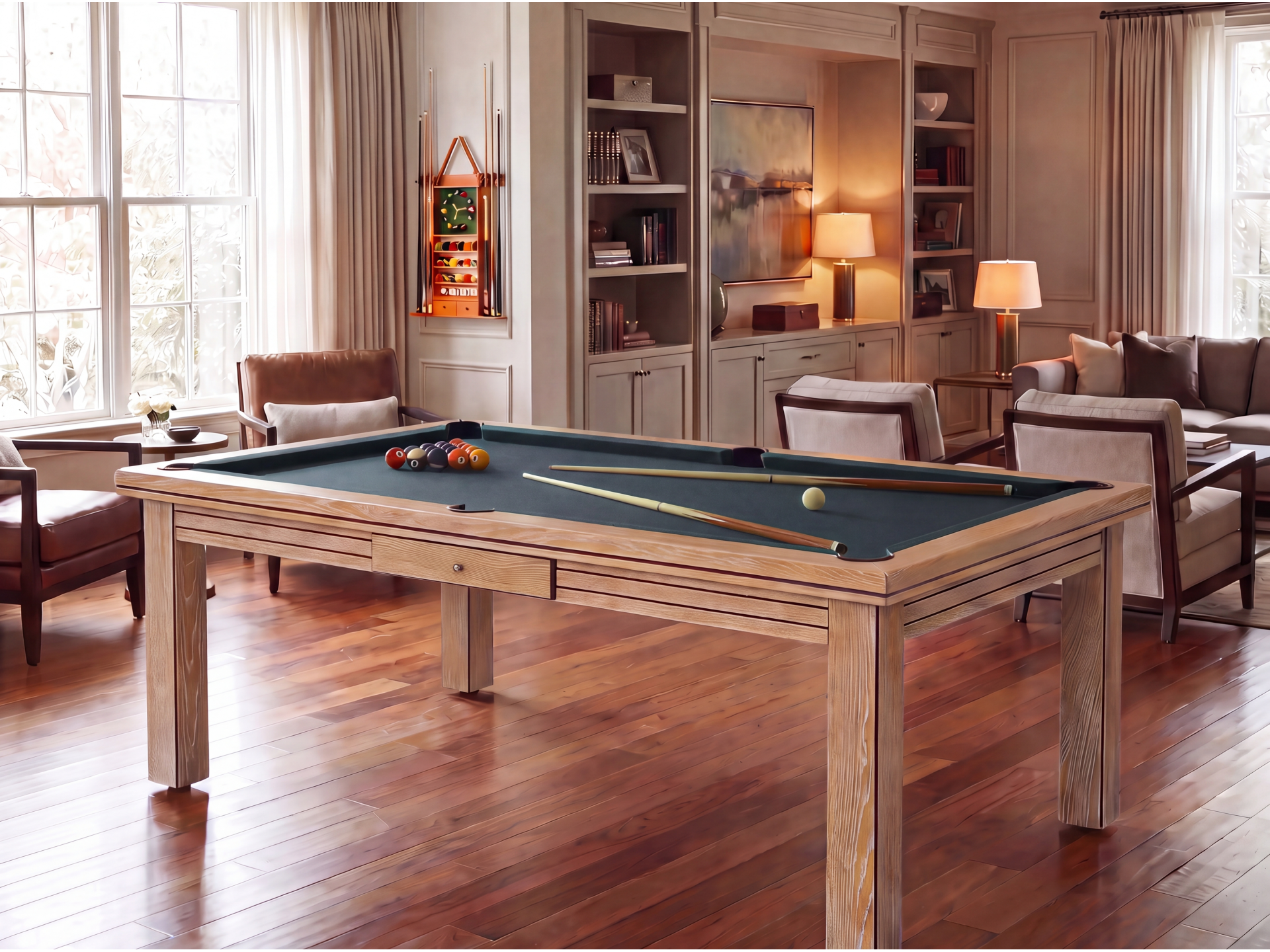 Table billard convertible : Helsinki blanchi | Billards de France