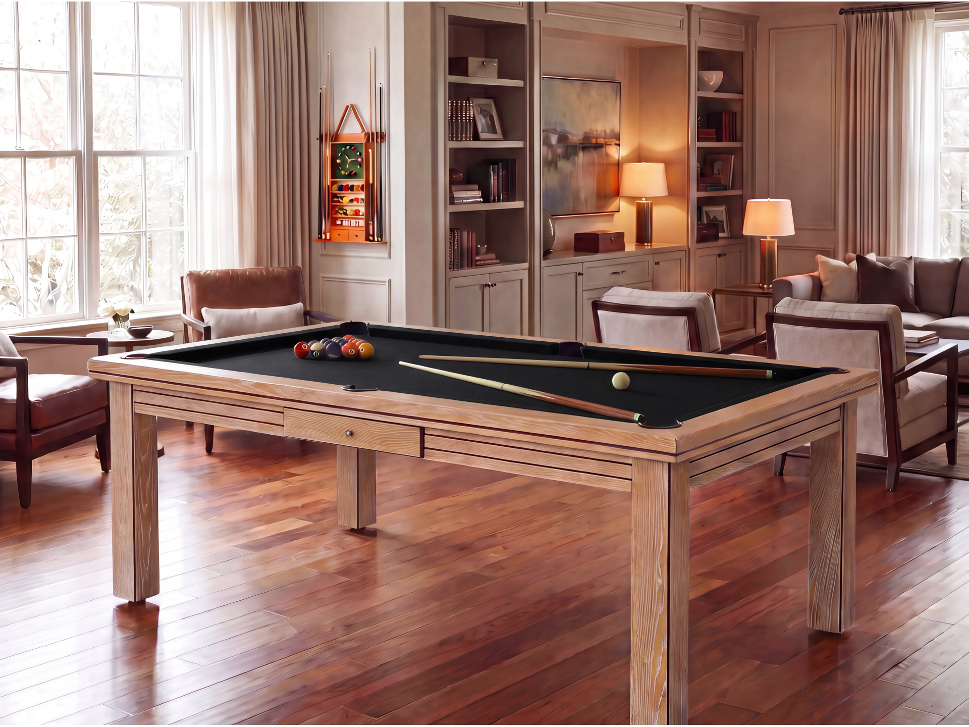 Table billard convertible : Helsinki blanchi | Billards de France