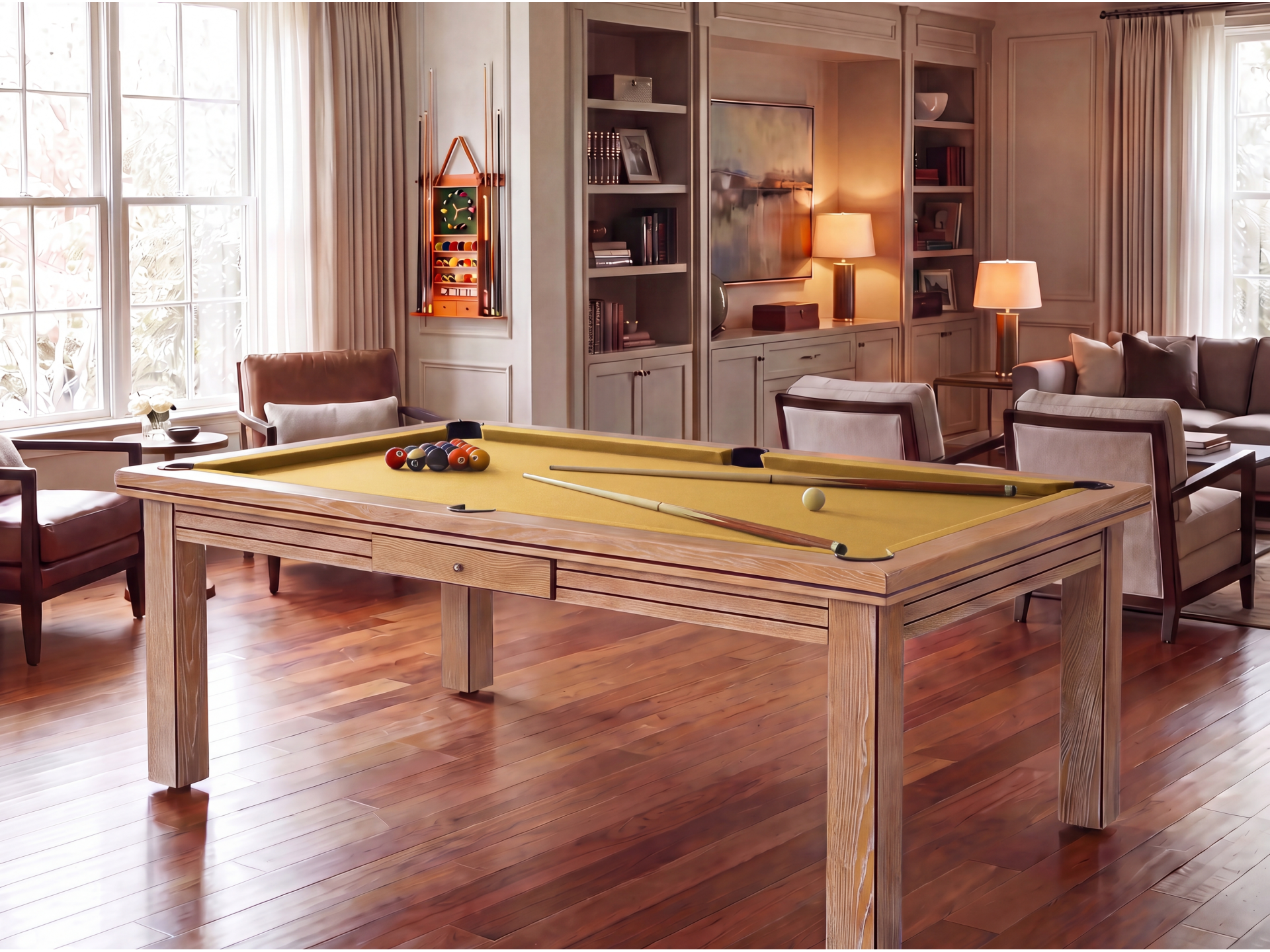 Table billard convertible : Helsinki blanchi | Billards de France