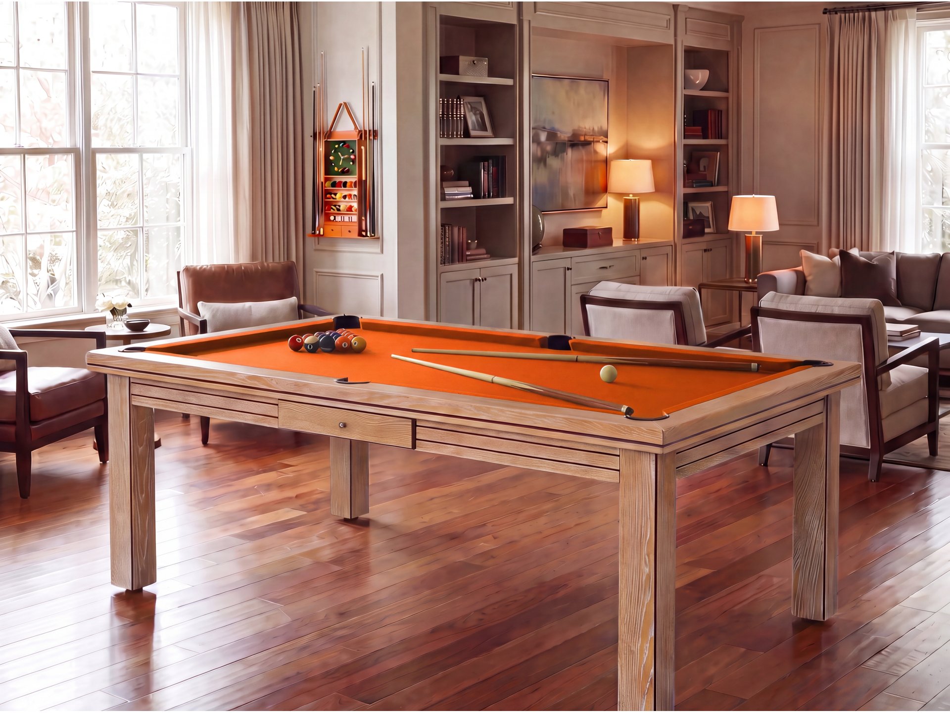 Table billard convertible : Helsinki blanchi | Billards de France
