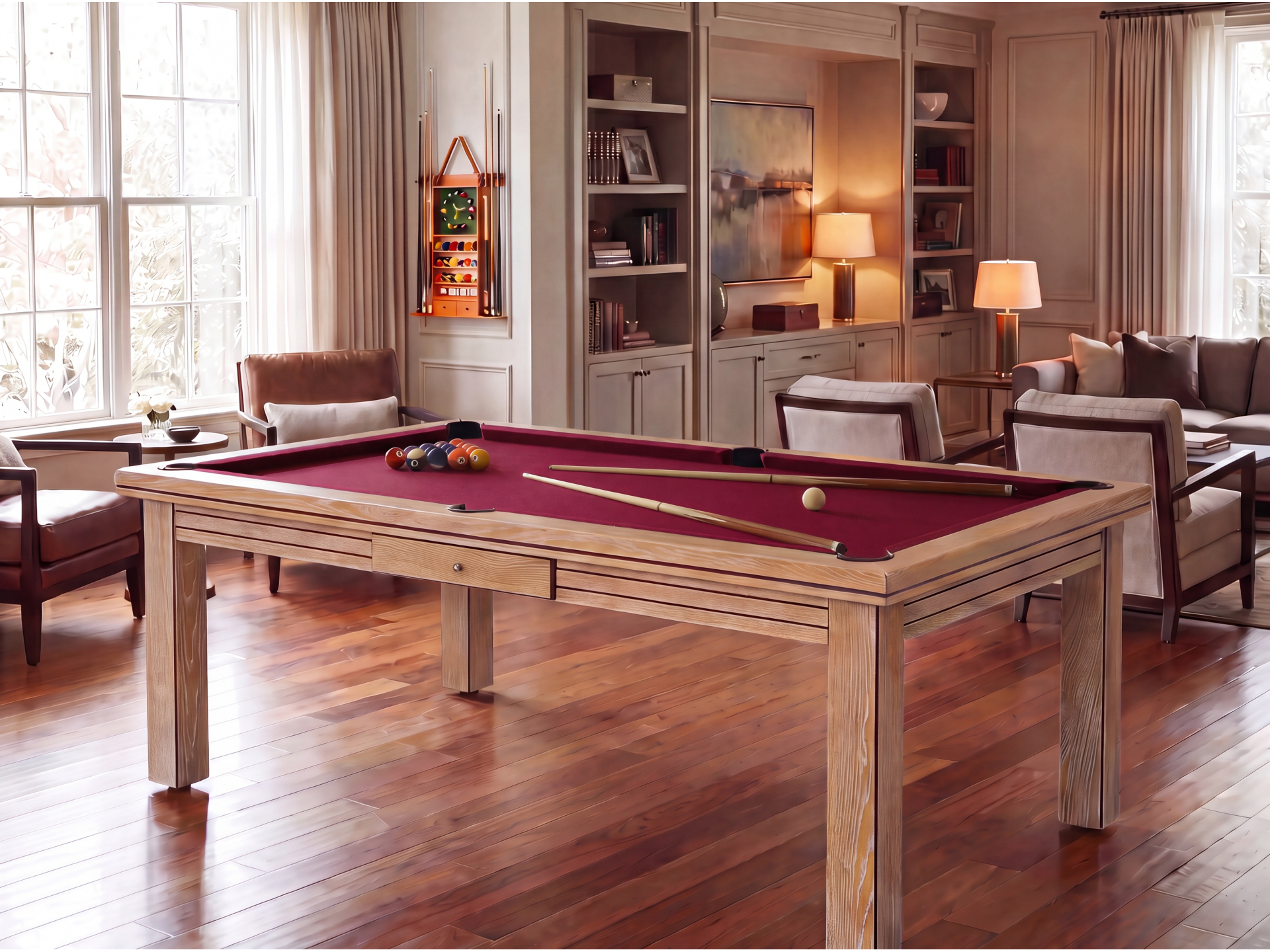 Table billard convertible : Helsinki blanchi | Billards de France