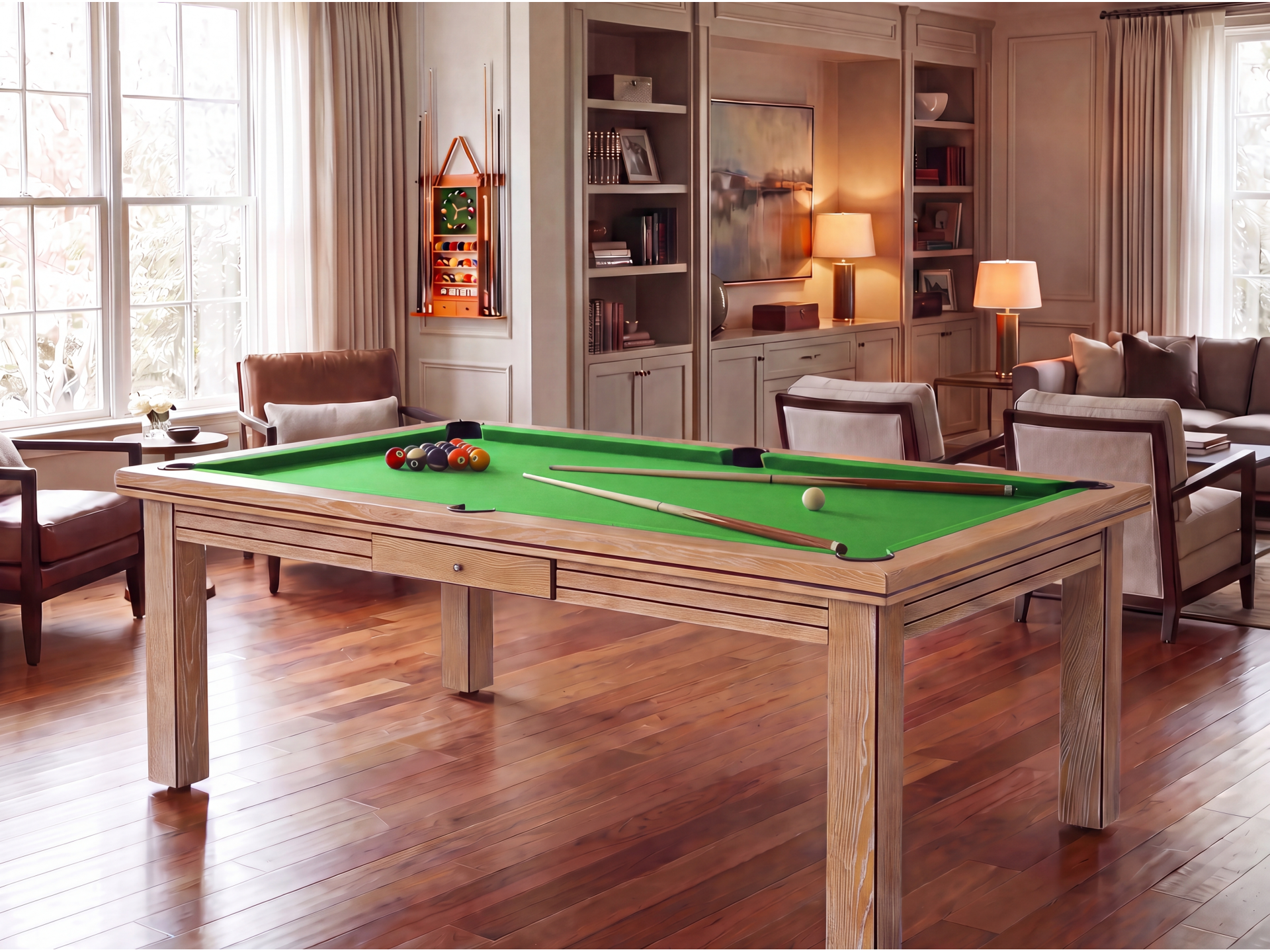 Table billard convertible : Helsinki blanchi | Billards de France