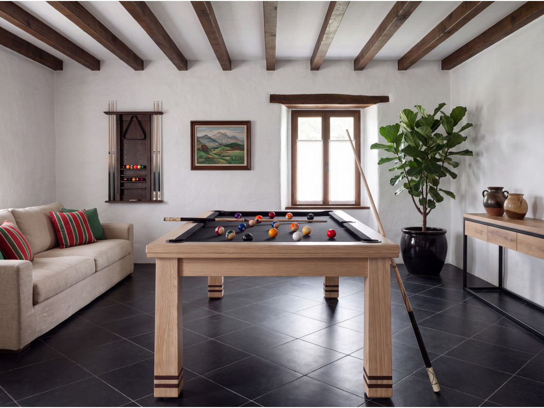 Billard table à manger : Pekin en chêne naturel