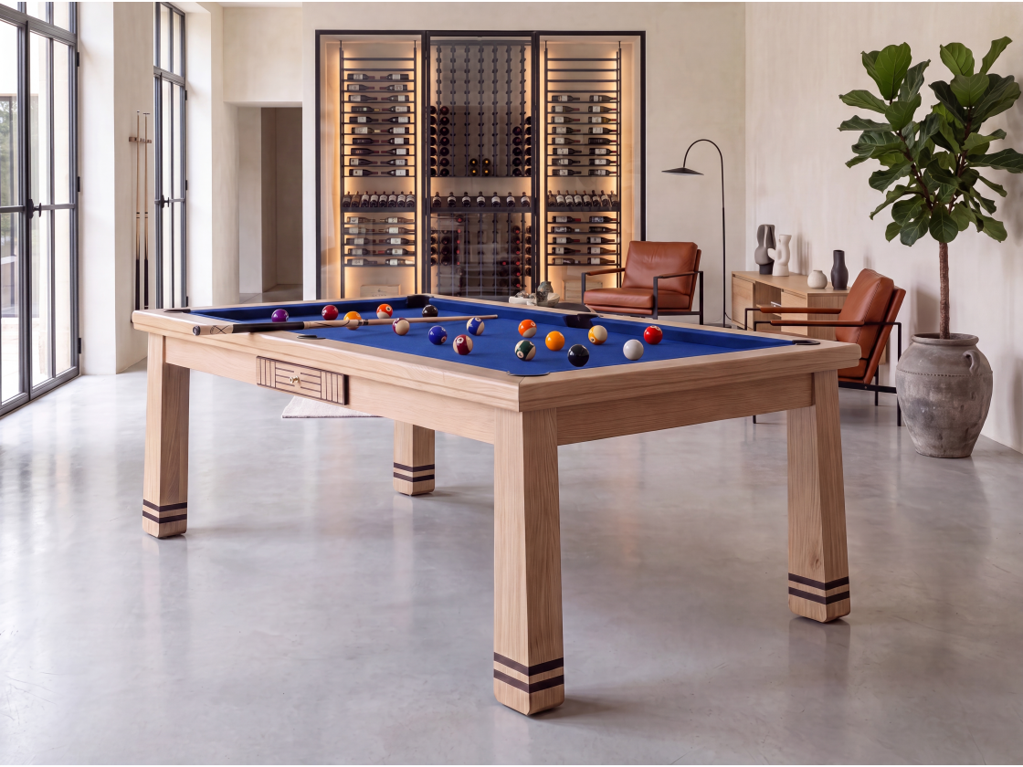 Billard table à manger : Pekin en chêne naturel