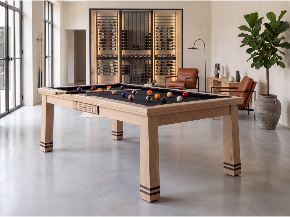 Billard table à manger : Pekin en chêne naturel