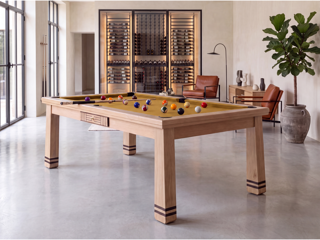 Billard table à manger : Pekin en chêne naturel