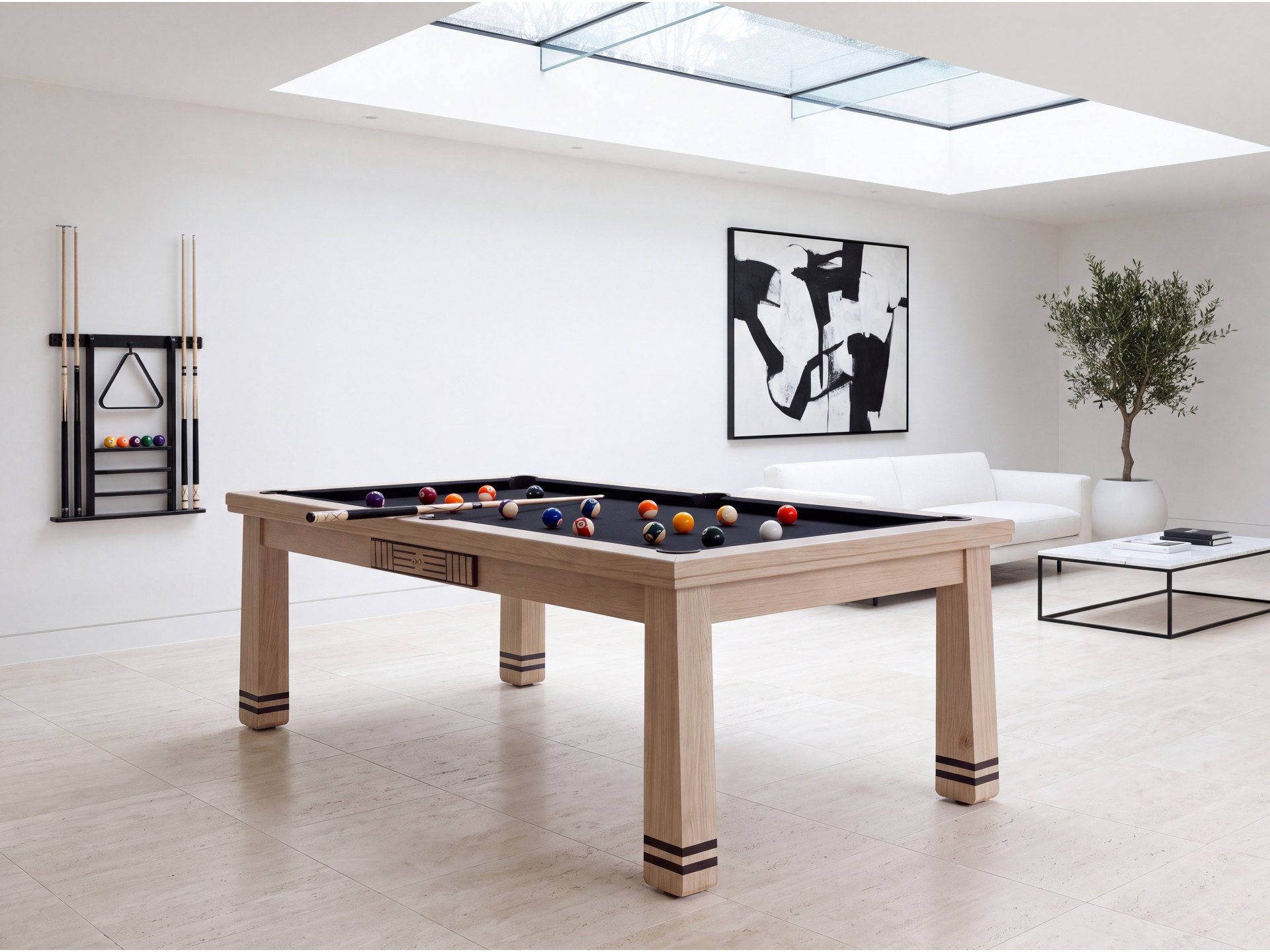 Billard table à manger : Pekin en chêne naturel