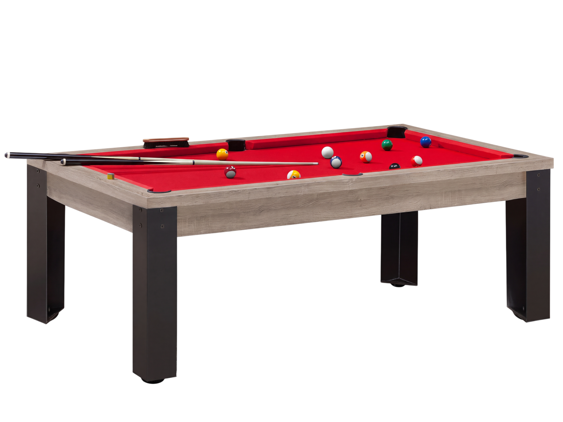 Table de billard convertible : Mendoza pieds métalliques