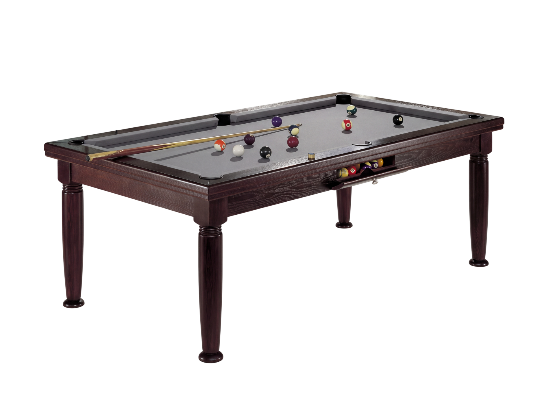 Billard américain convertible français et anglais : Rotterdam Wengé | Billards de France