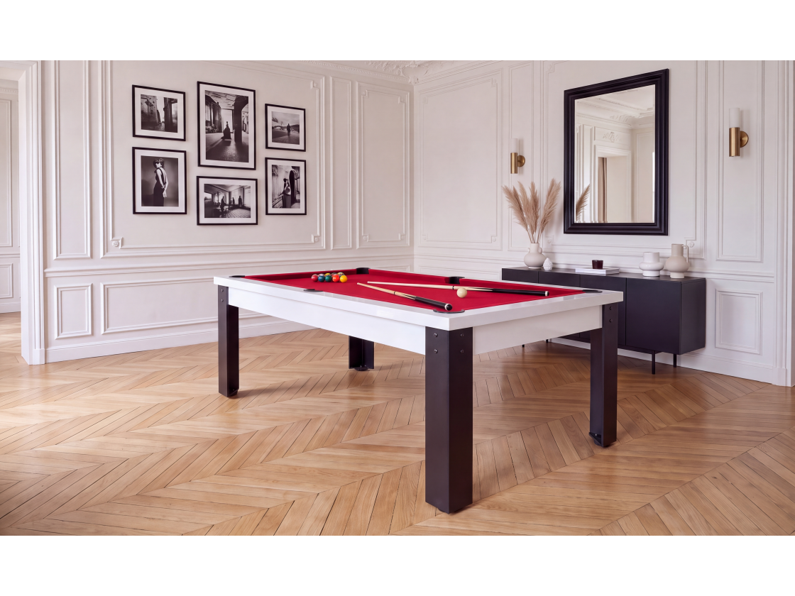 Table billard convertible avec pieds métalliques : Rio
