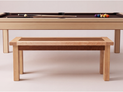 Banc de Billard Lafuge Érable et Incrustations Noyer | Billards de France