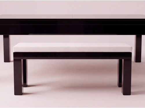 Banc de Billard Lafuge Laqué Dessus Simili Cuir | Billards de France