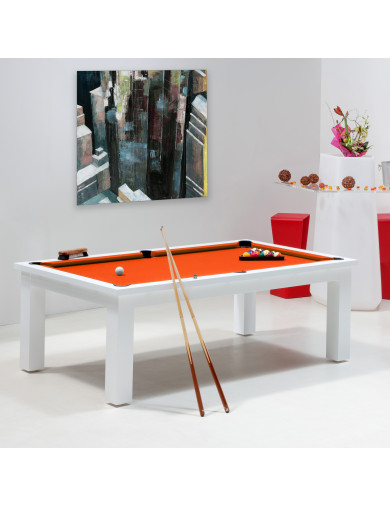 Billard orange, billard convertible table