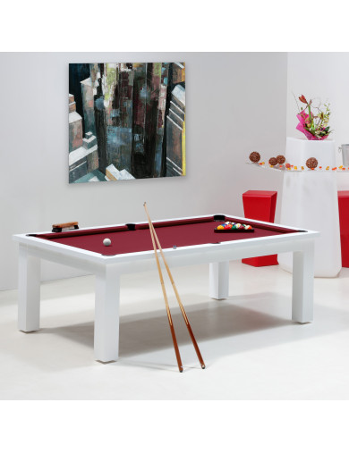 Billard francais, table de billard couleur bordeaux