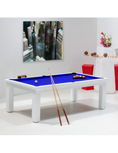 Billard, table de billard bleu royal