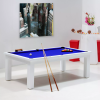 Billard, table de billard bleu royal