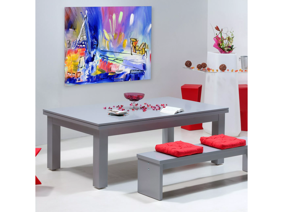 Table de billard convertible, dessus de table billard en bois