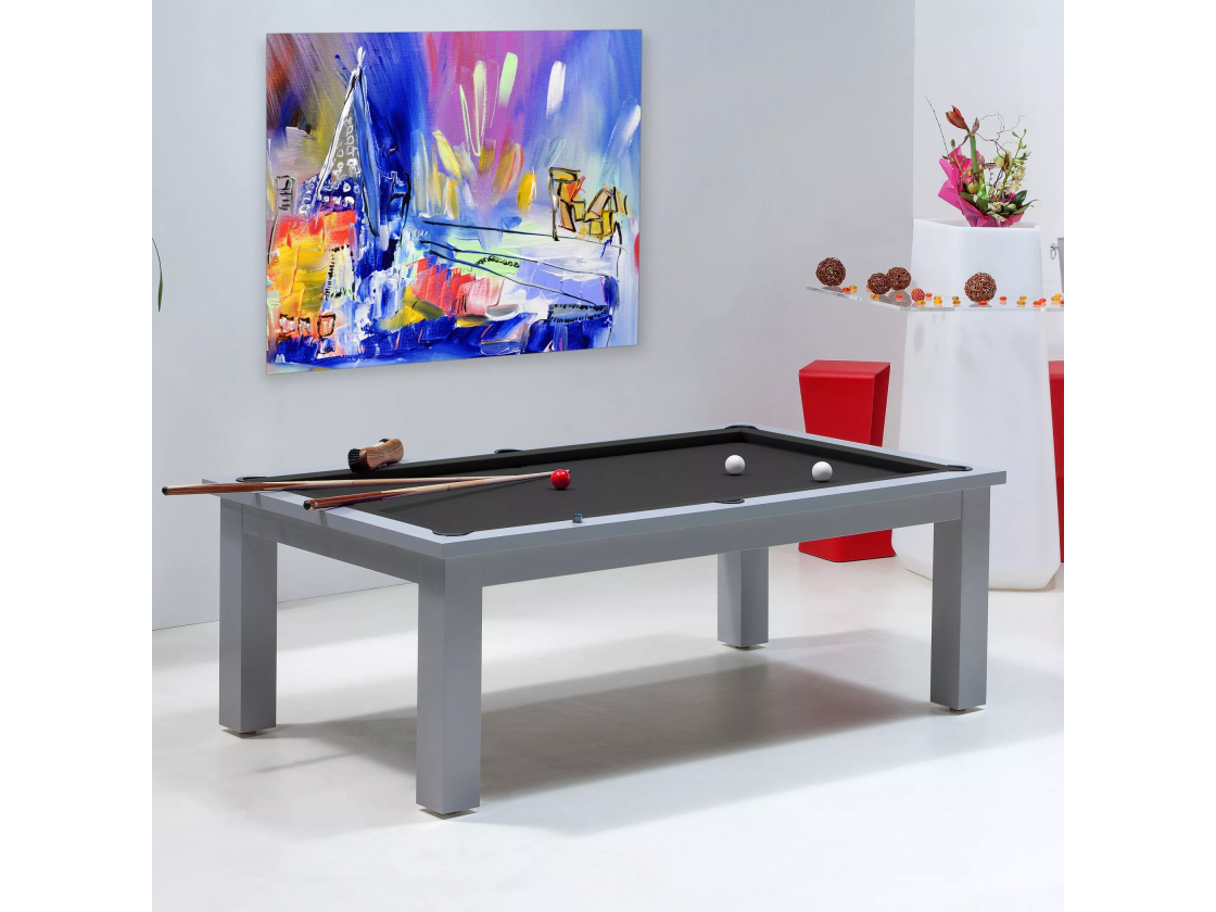 Table billard transformable, tapis billard noir