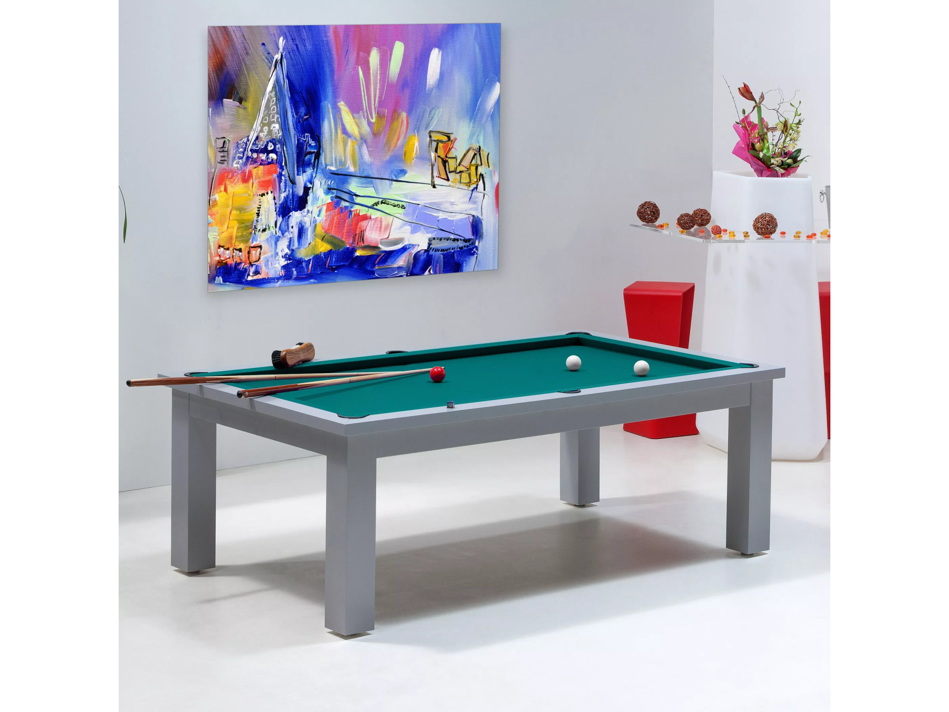 Billard vert bleu pour table billard convertible