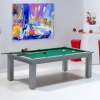 Table billard transformable, et son tapis vert jaune